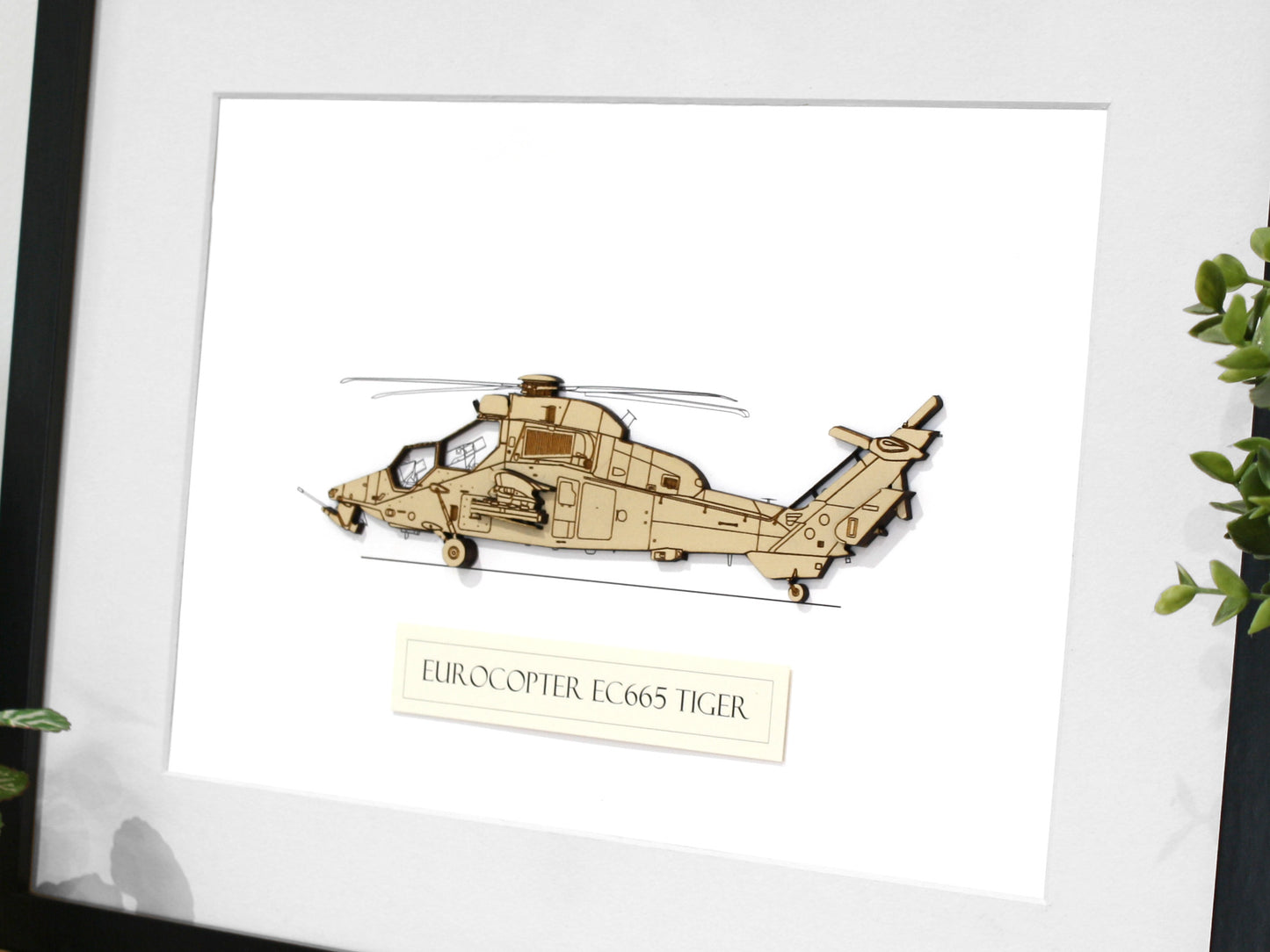 Eurocopter EC665 Tiger helicopter blueprint art