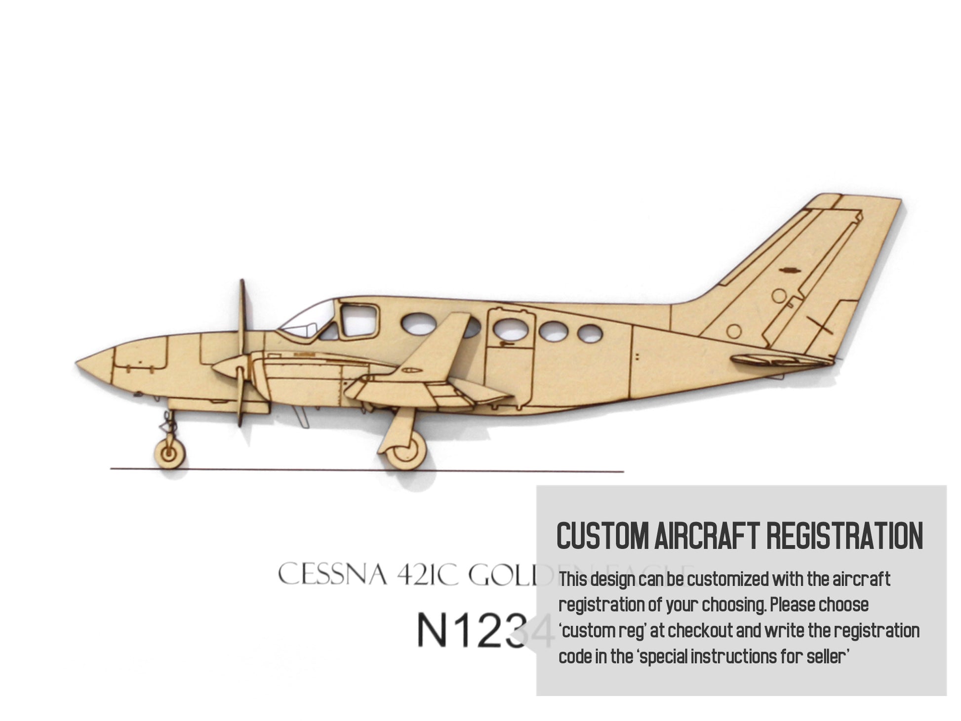 Cessna 421C Golden Eagle custom aviation art