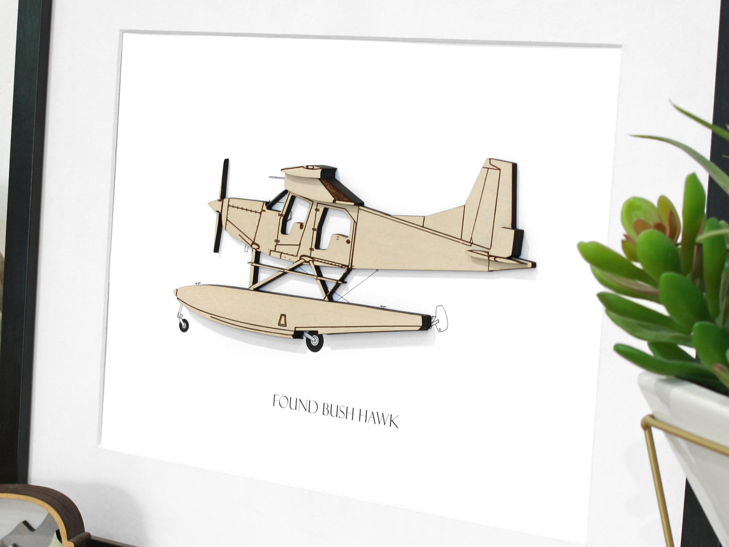 Found Bush Hawk aviation art