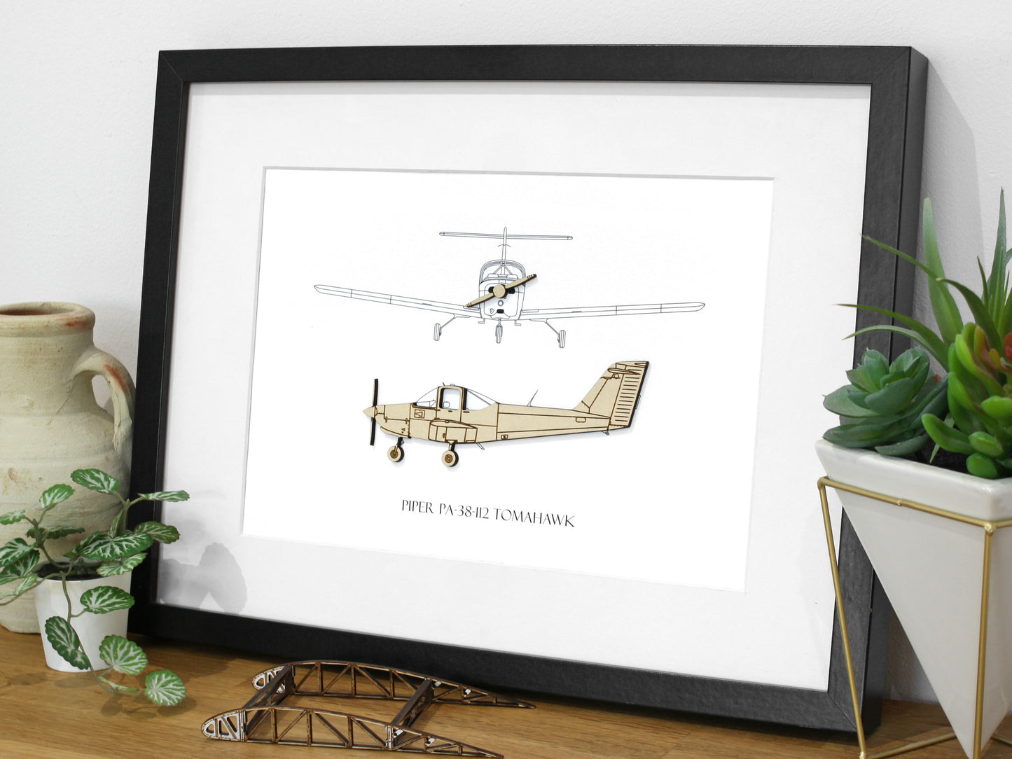 Piper PA-38 Tomahawk blueprint art