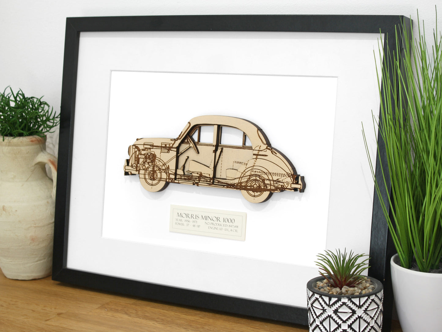 Morris Minor 1000 blueprint art