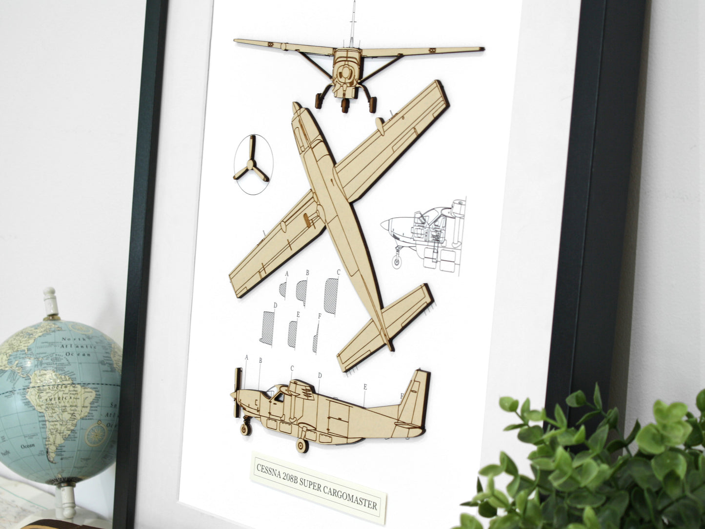 Cessna 208B Super Cargomaster blueprint art