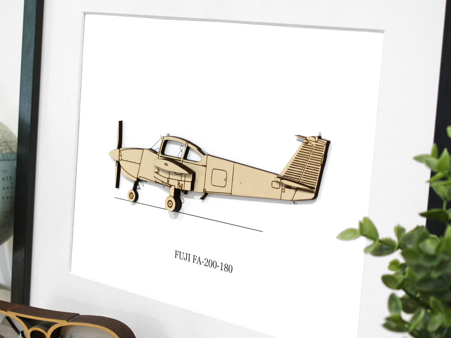 Fuji FA-200-180 Aero Subaru aircraft blueprint decor