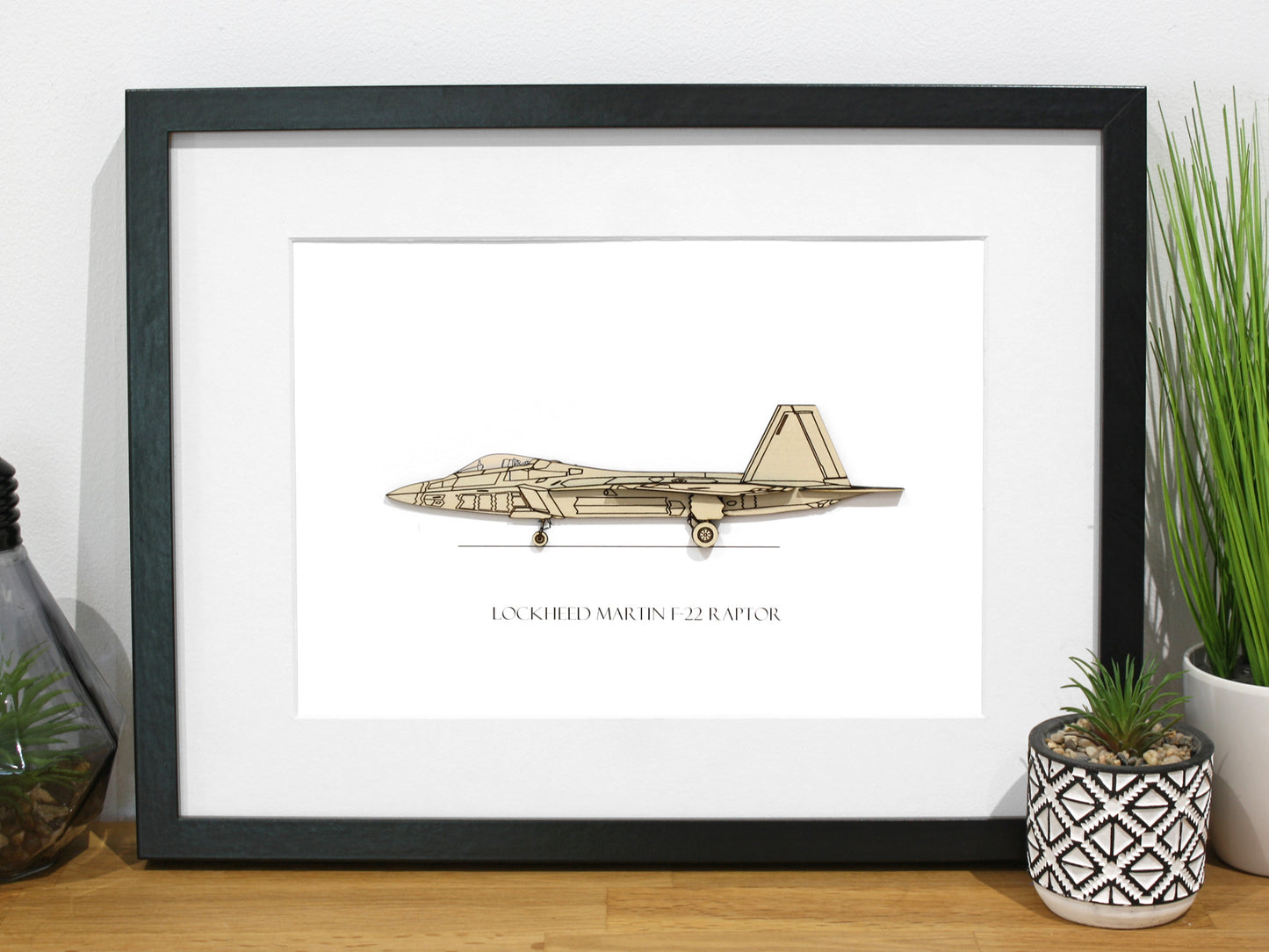 Lockheed Martin F-22 Raptor blueprint art