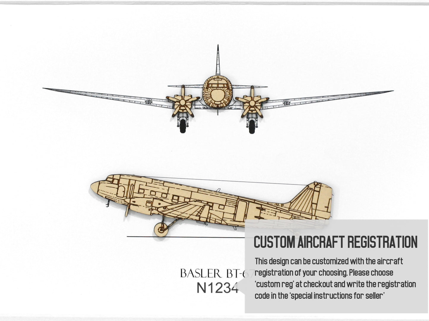 Basler BT-67 custom aviation art