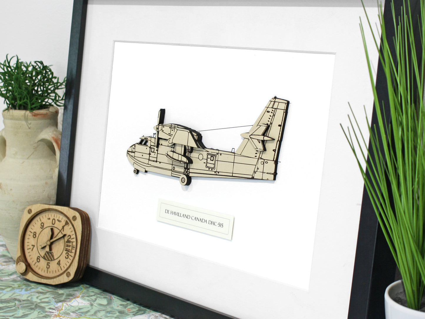 DHC-515 firefighting aircraft blueprint art