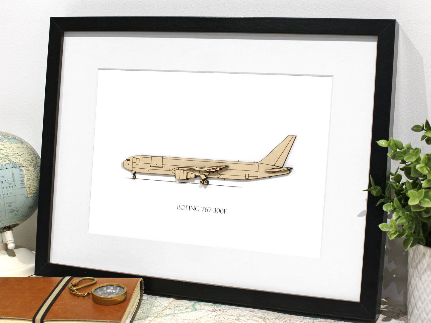 Boeing 767-300F blueprint art