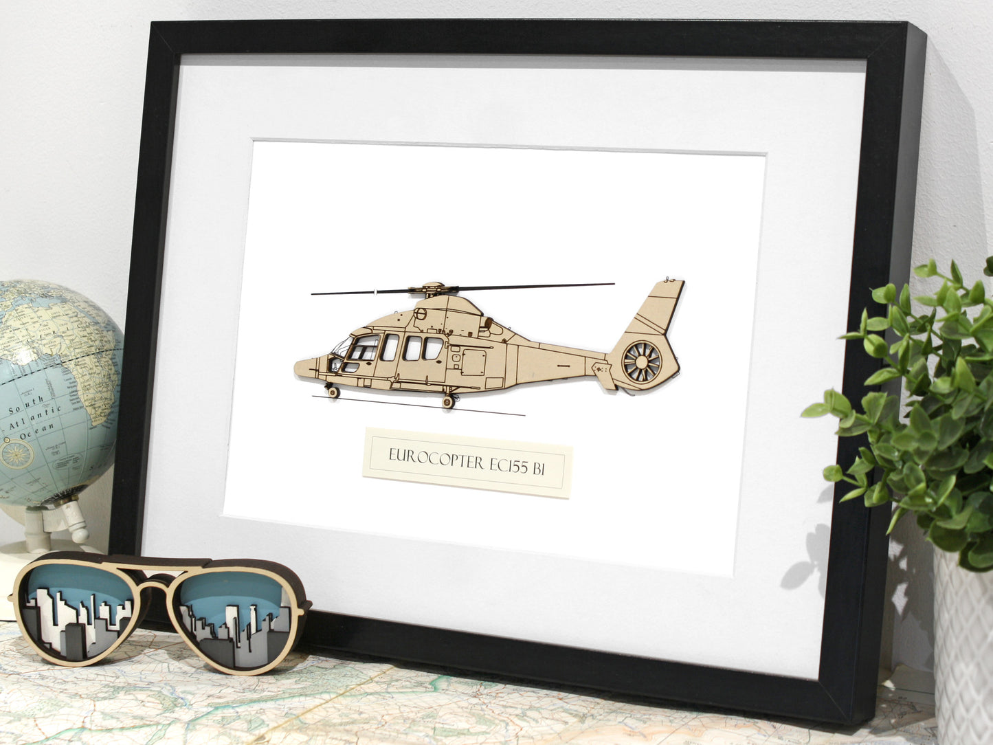 Eurocopter EC155 B1 helicopter blueprint art