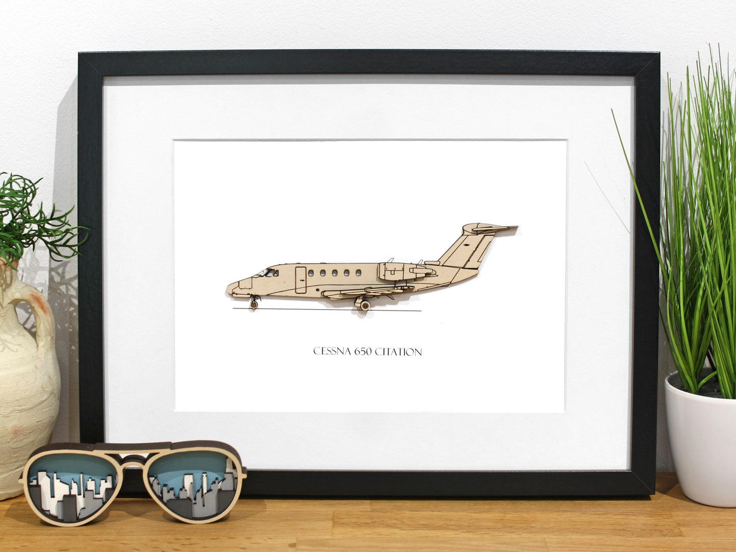 Cessna 650 Citation blueprint art