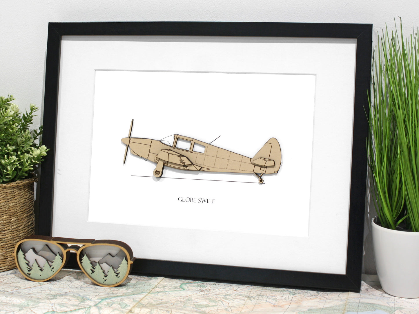 Globe Swift blueprint art