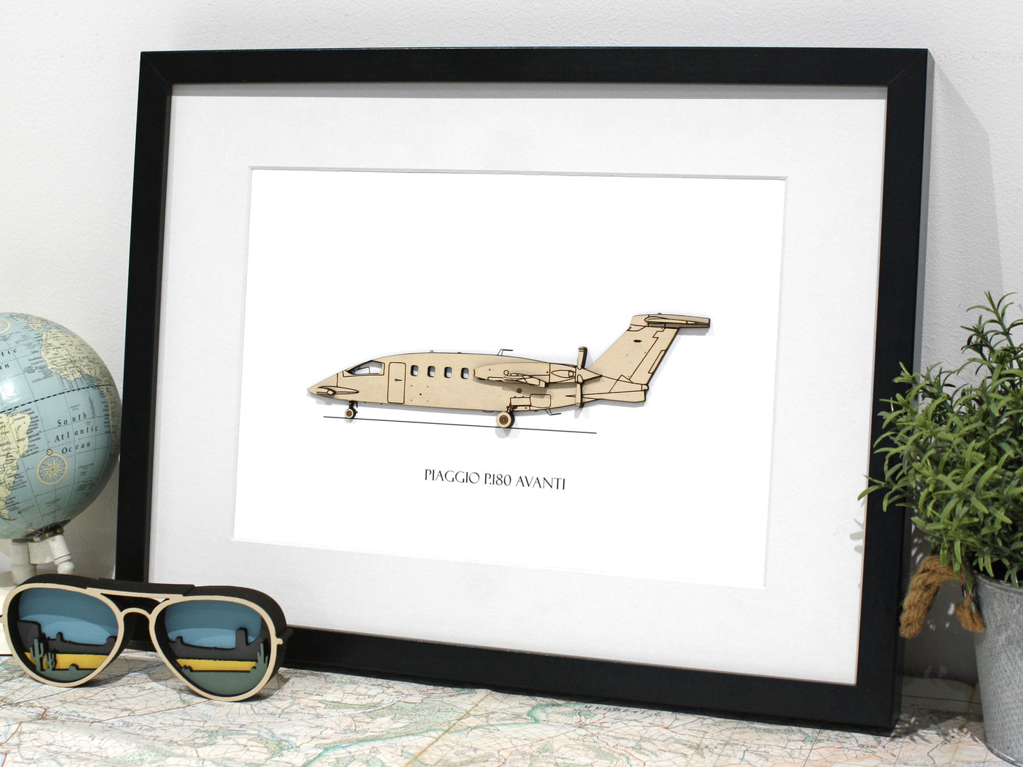 Piaggio P180 Avanti blueprint art