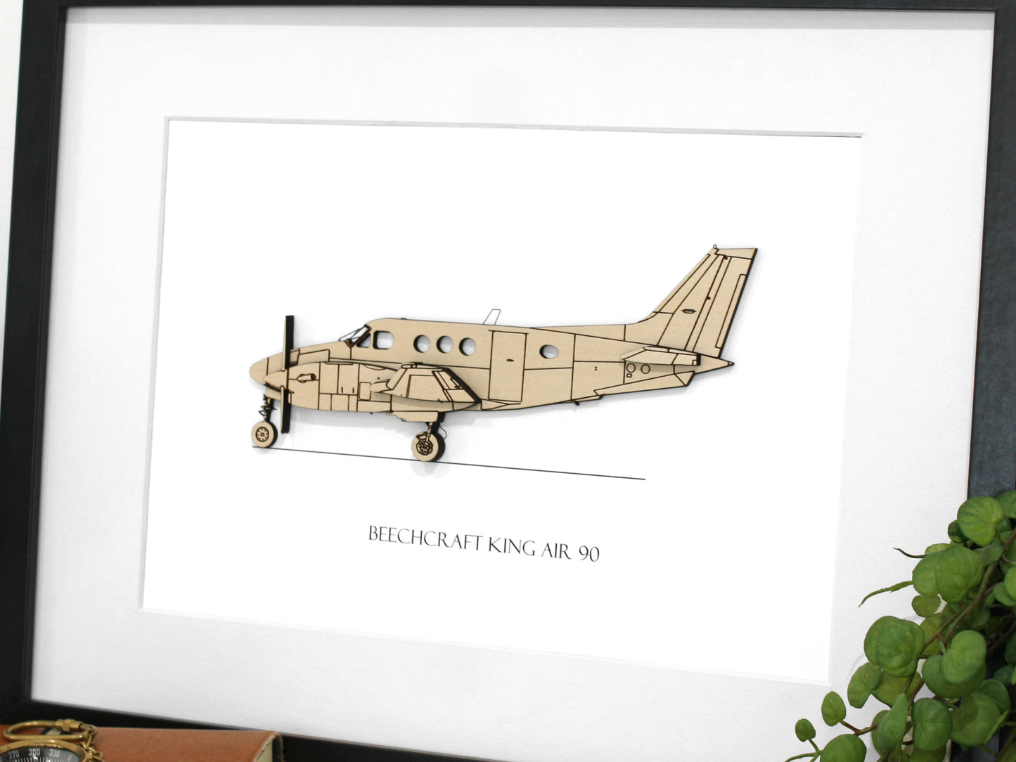 Beechcraft King Air 90 aviation art