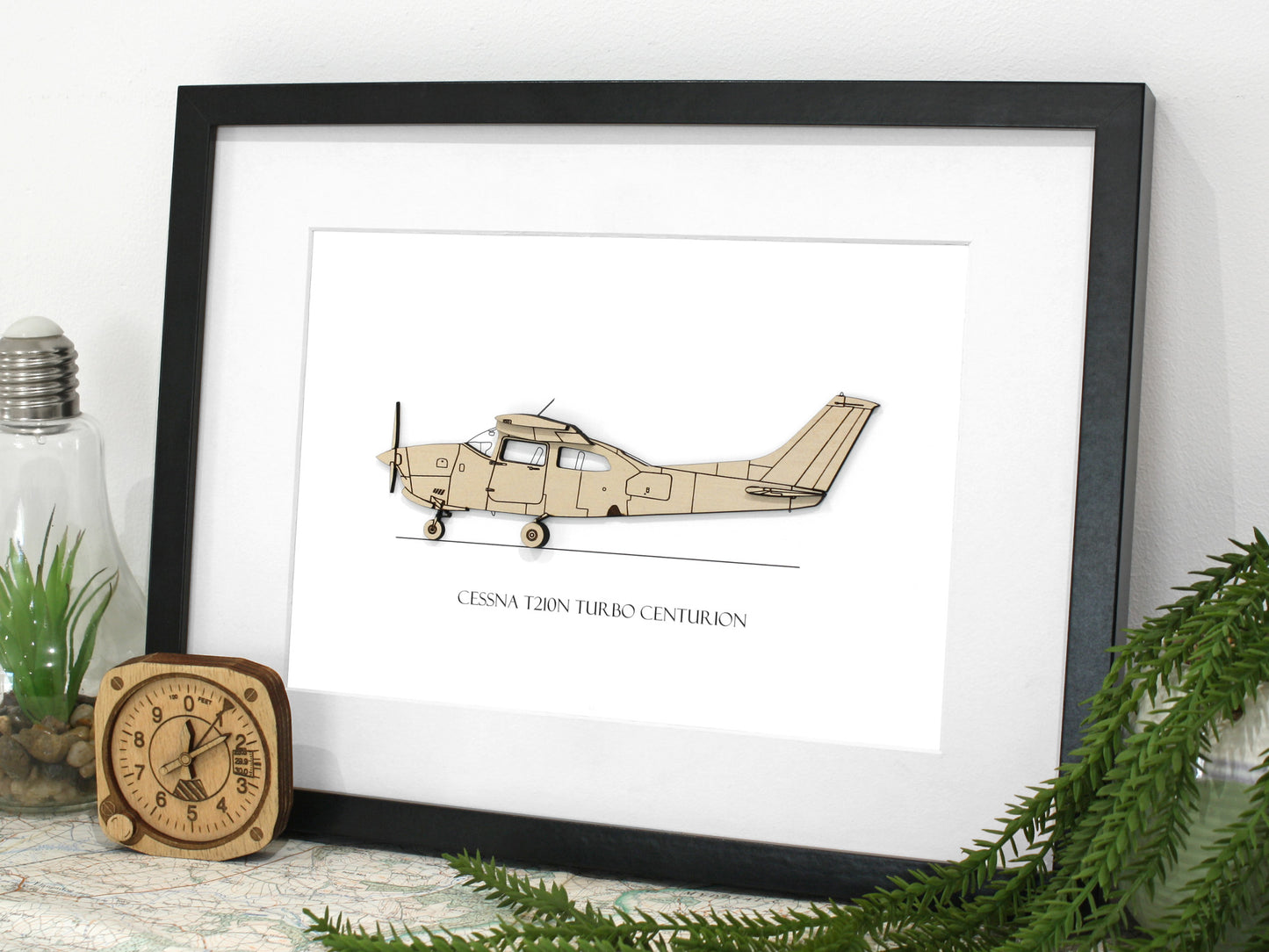 Cessna T210N Turbo Centurion blueprint art