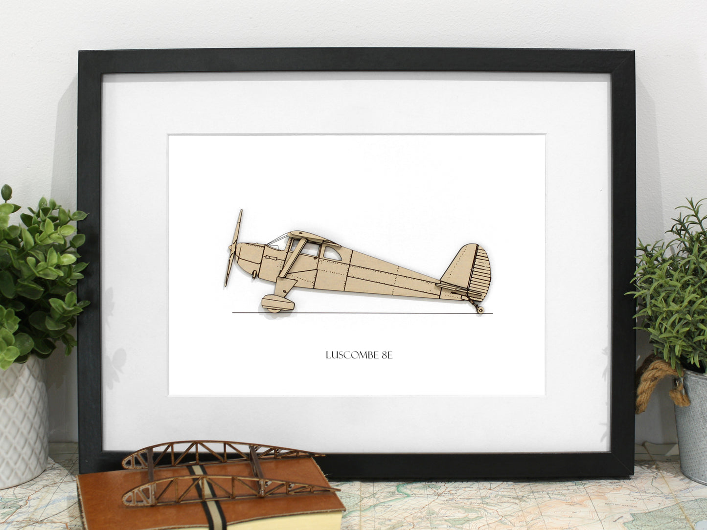 Luscombe 8E blueprint art