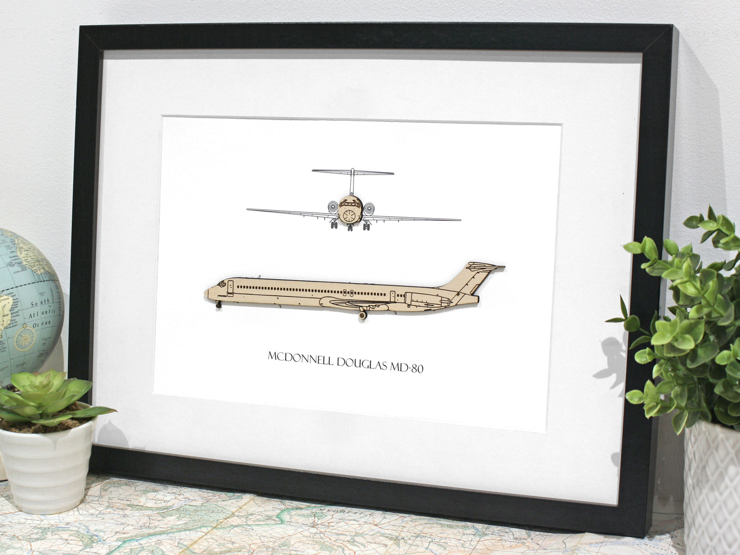 McDonnell Douglas MD-80 blueprint art
