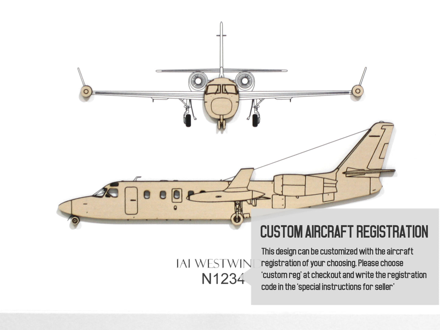 IAI Westwind II custom aviation art