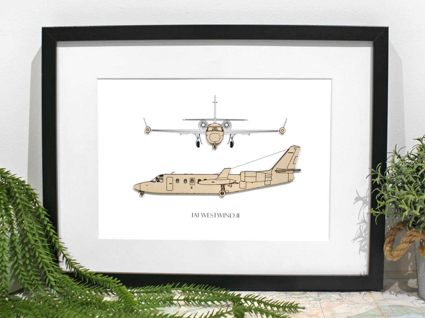 IAI Westwind II blueprint art