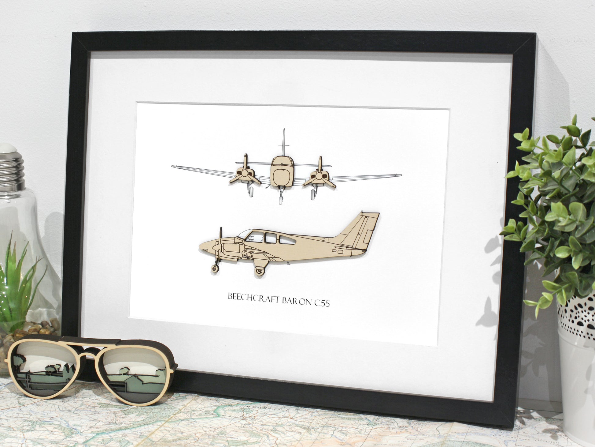 Beechcraft Baron C55 airplane gifts