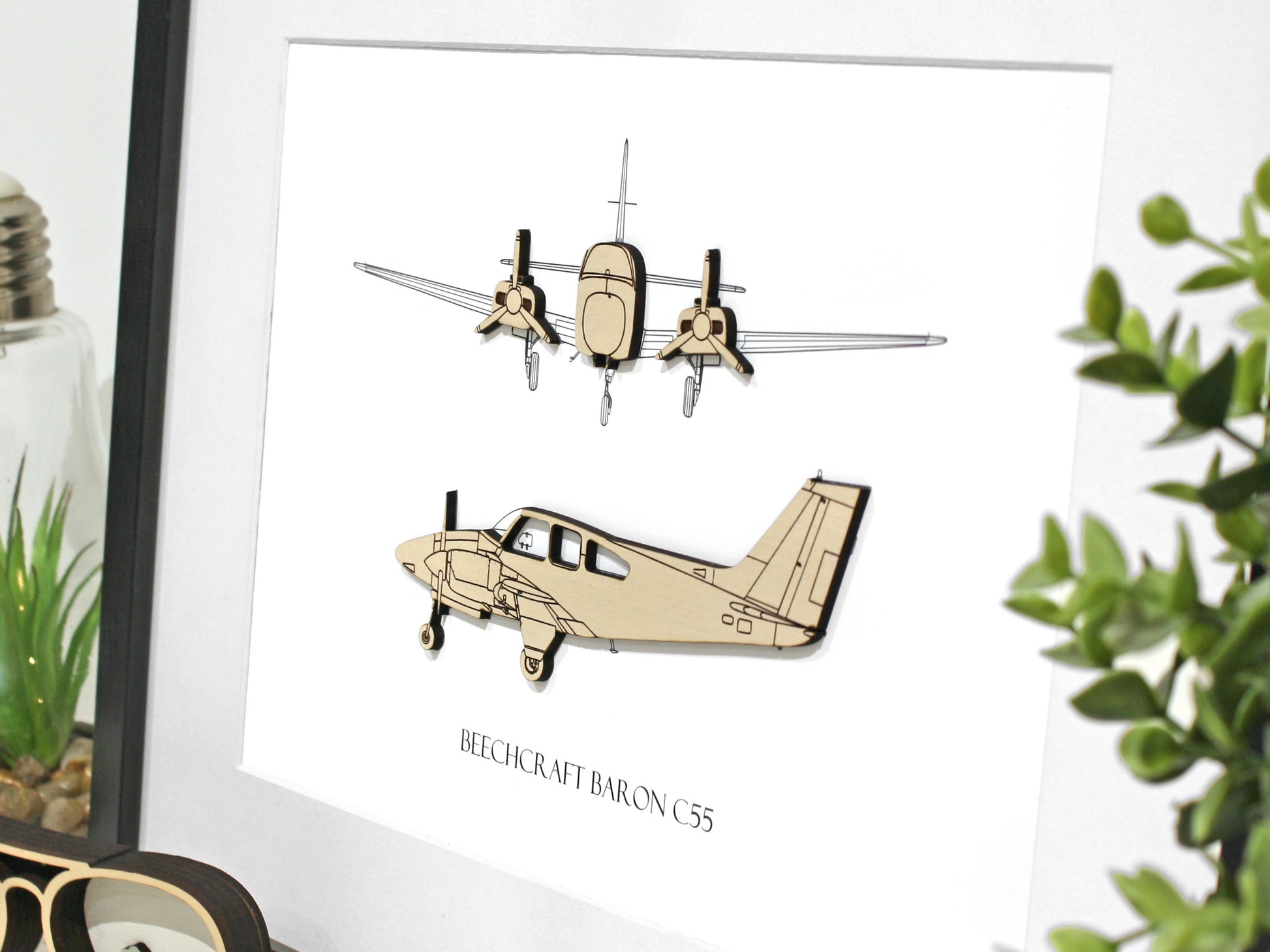 Beechcraft Baron C55 aviation decor