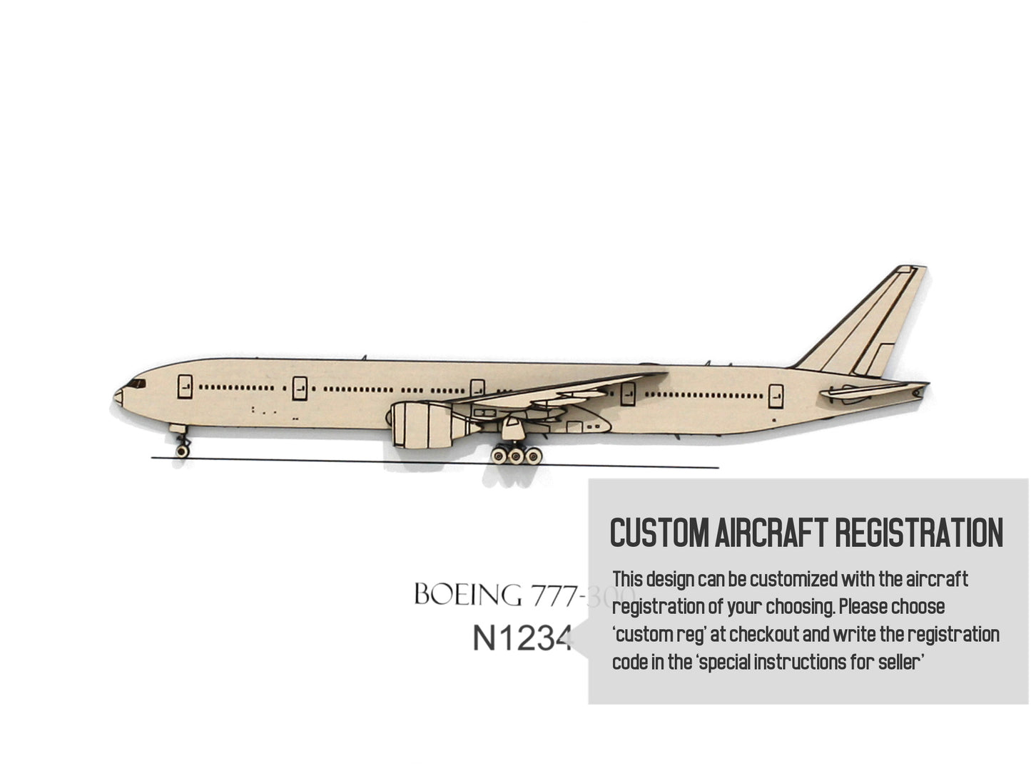 Boeing 777-300 aviation art