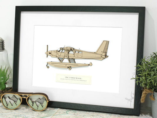 DHC-2 Turbo Beaver aircraft blueprint art