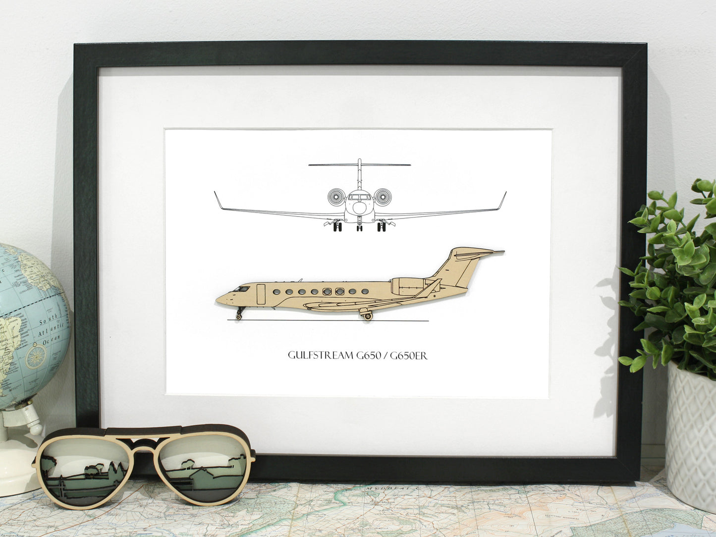 Gulfstream G650 blueprint art