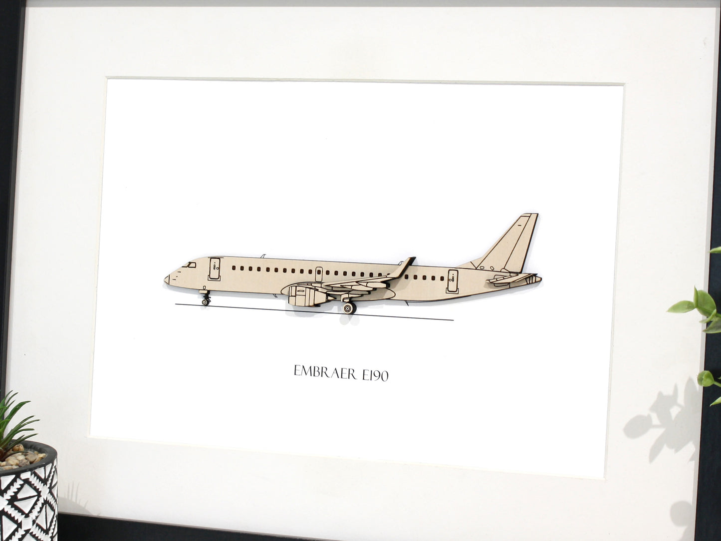 Embraer E190 aviation art