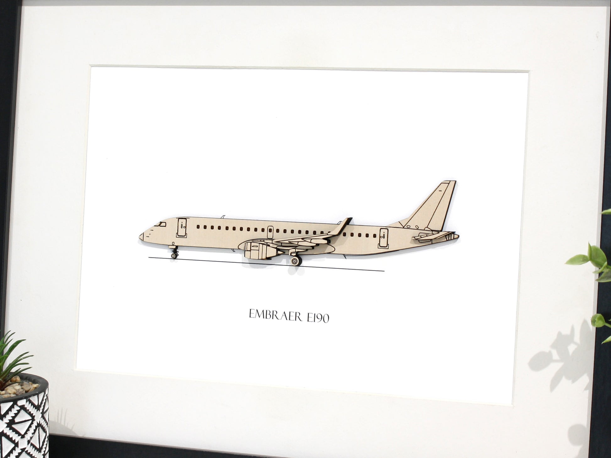 Embraer E190 aviation art