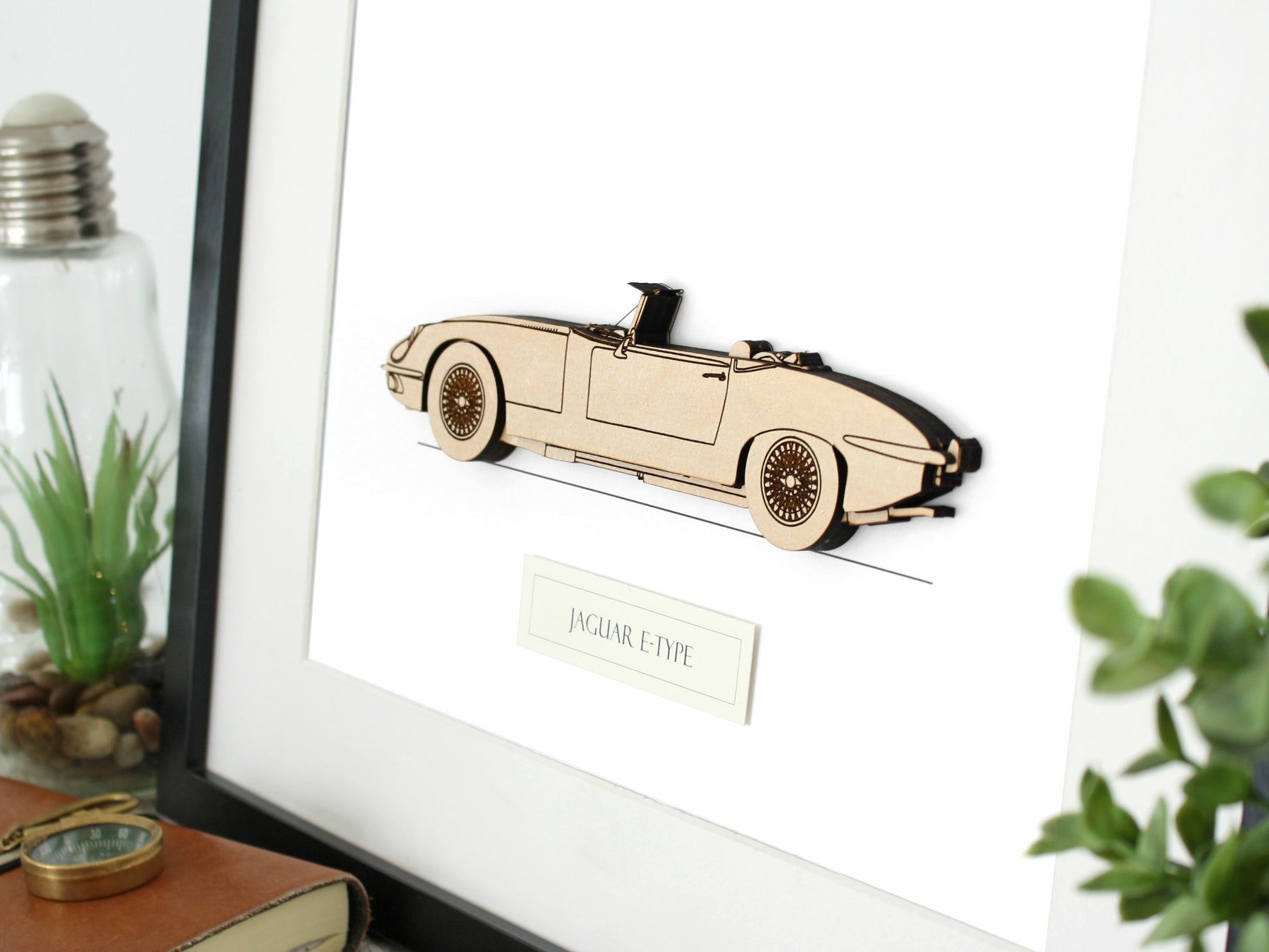 Jaguar E-Type blueprint art