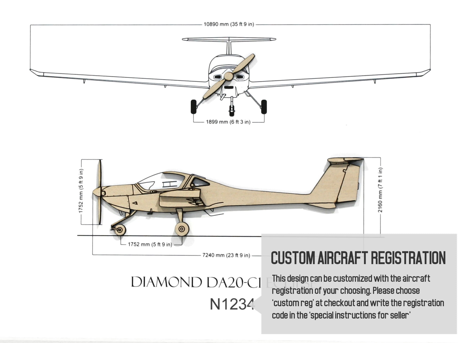 Diamond DA20-C1 Eclipse blueprint art