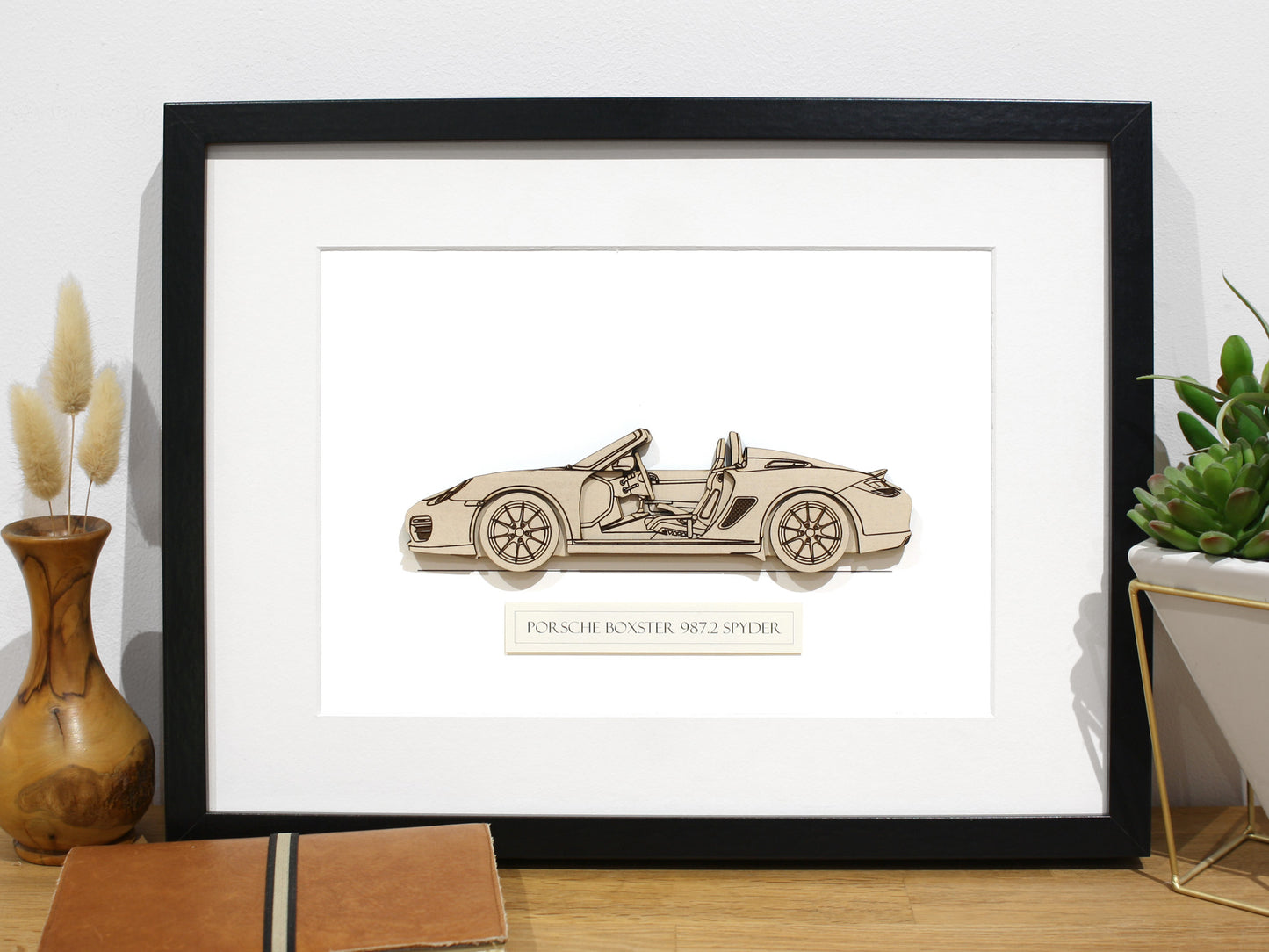 Porsche Boxster 987.2 Spyder blueprint art