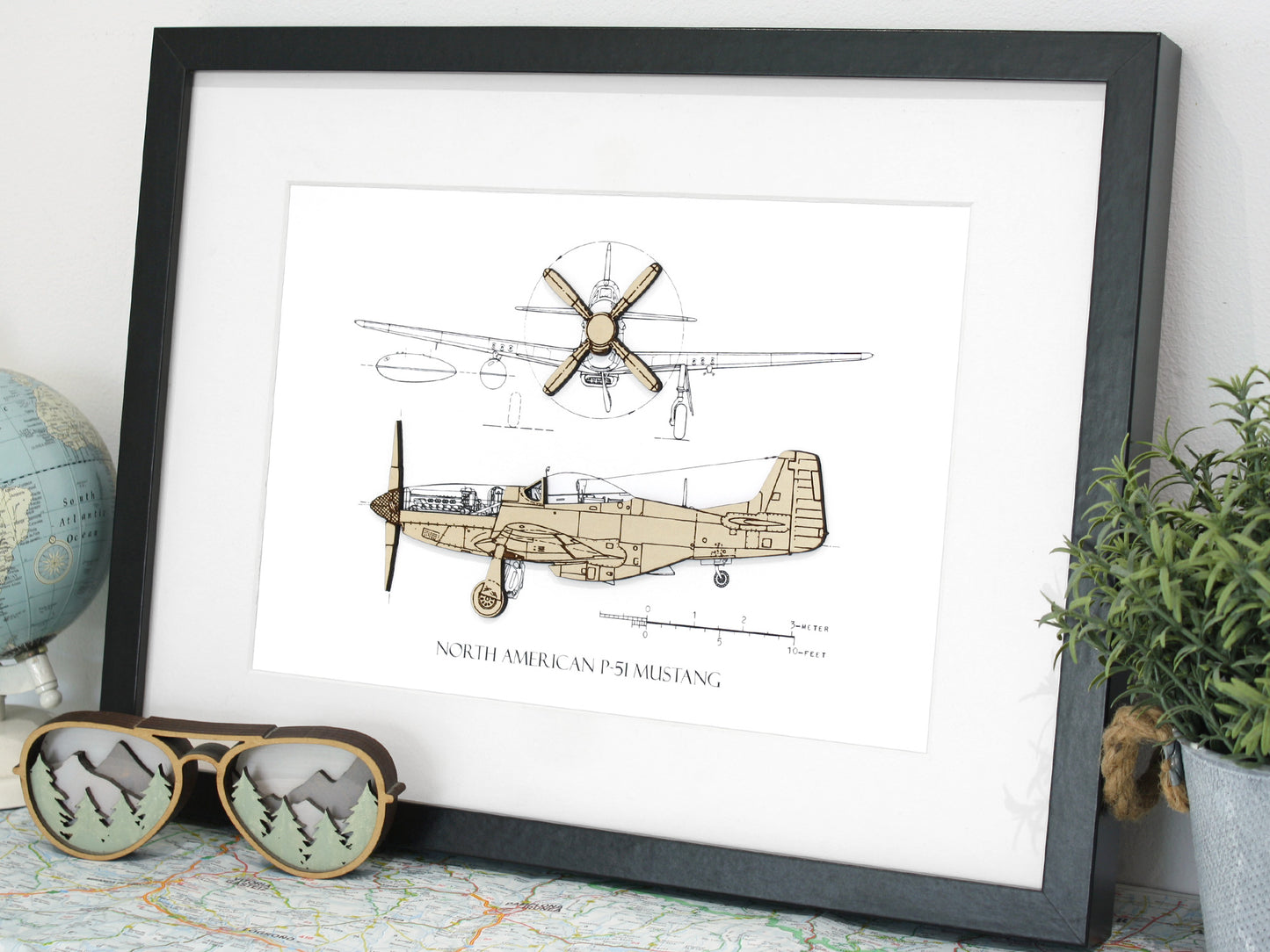 P-51 Mustang aviation art