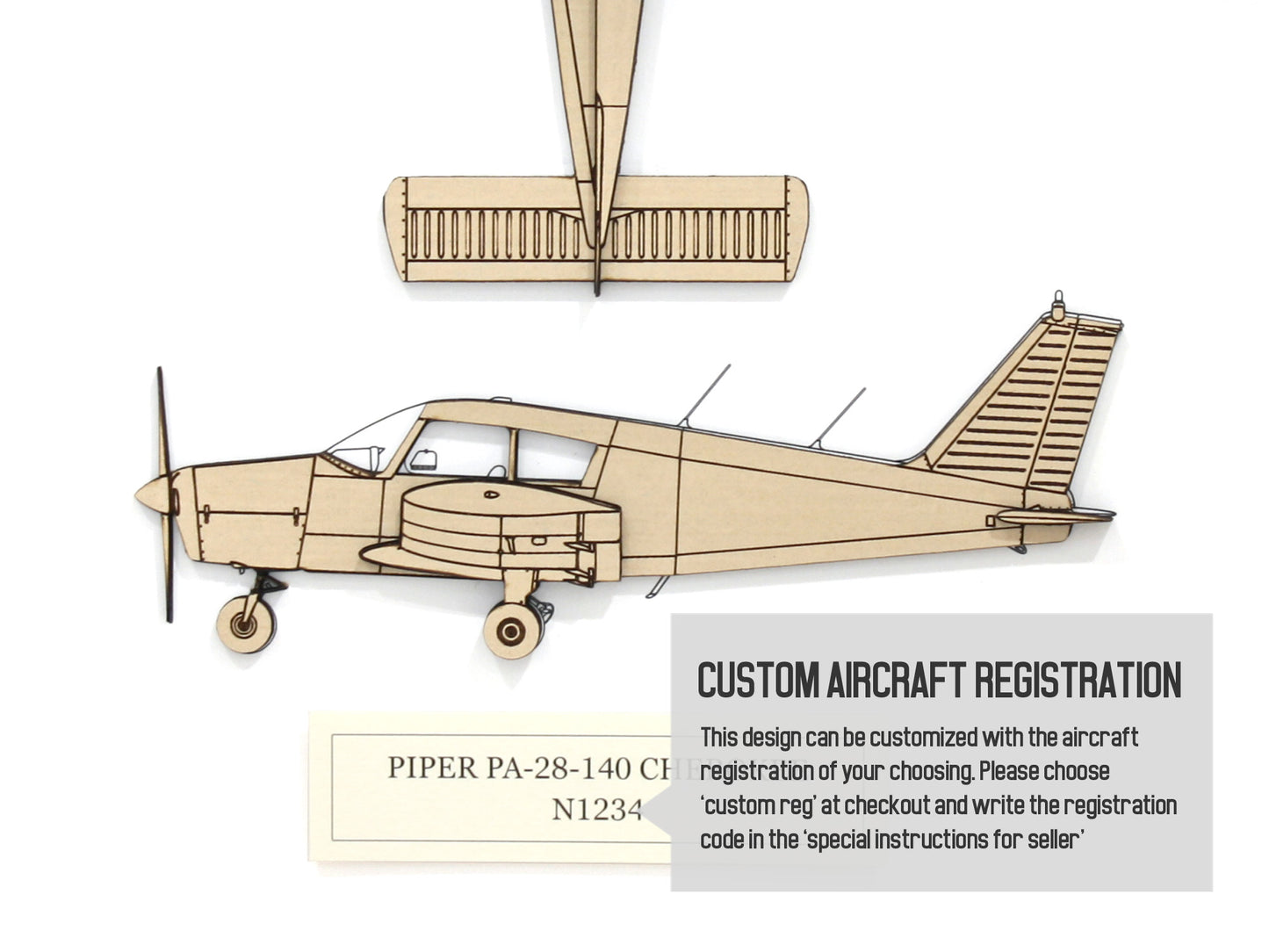 Piper PA-28-140 Cherokee custom aviation art