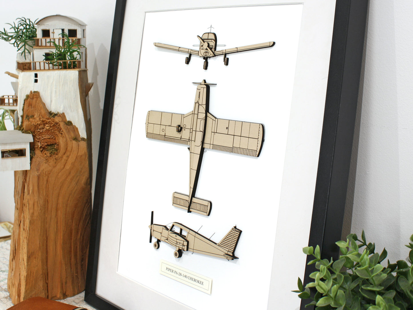 Piper PA-28-140 Cherokee blueprint art