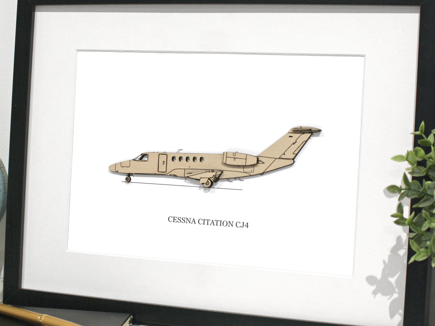 Cessna Citation CJ4 blueprint art