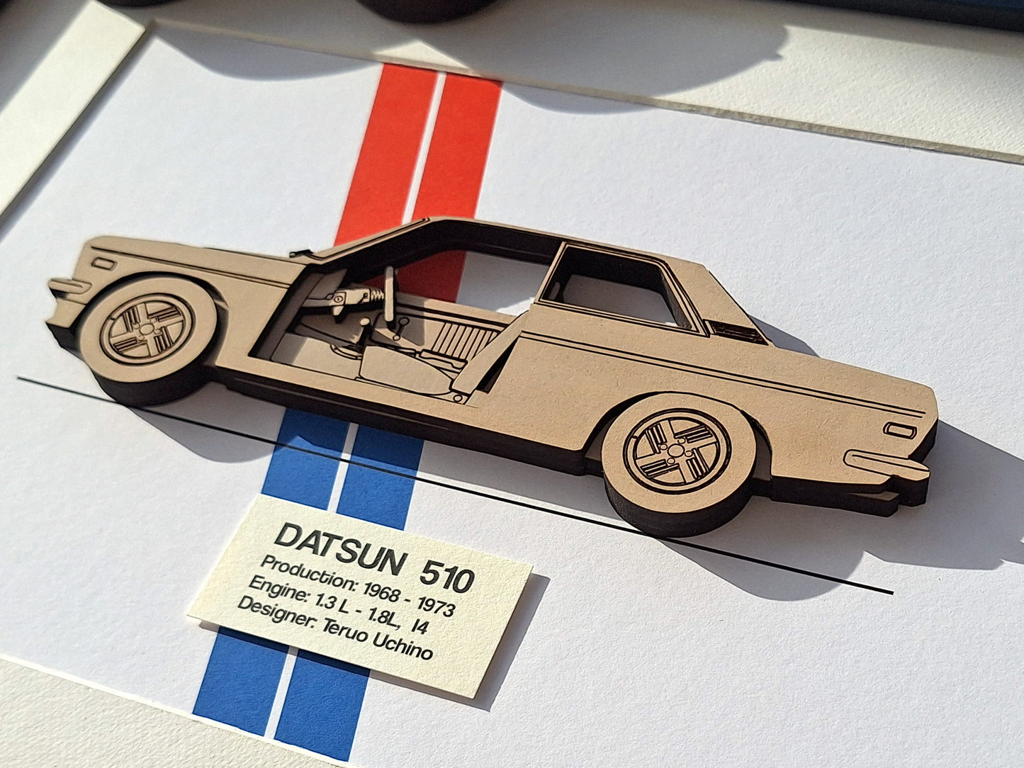 Datsun 510 bluerprint art