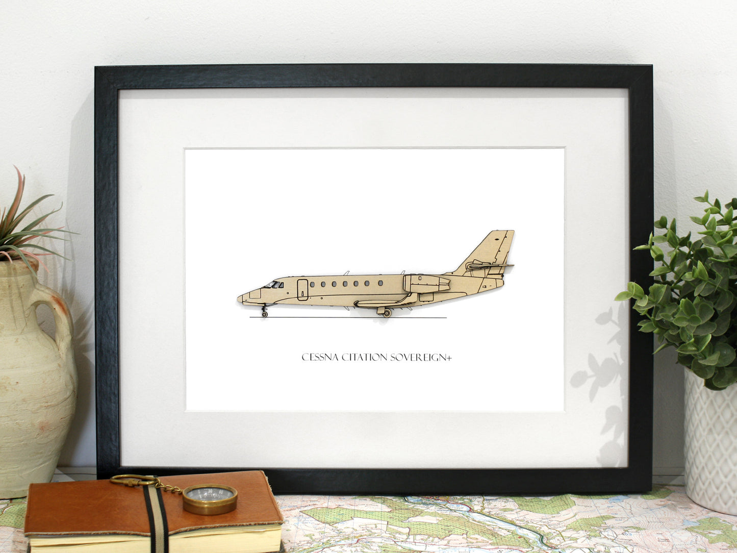 Cessna Citation Sovereign+ blueprint art