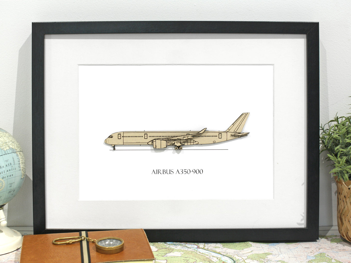 Airbus A350-900 blueprint art