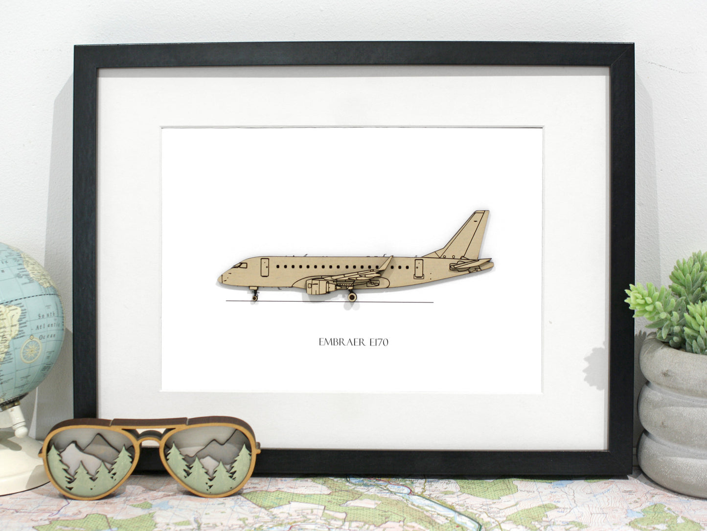 Embraer E170 blueprint art