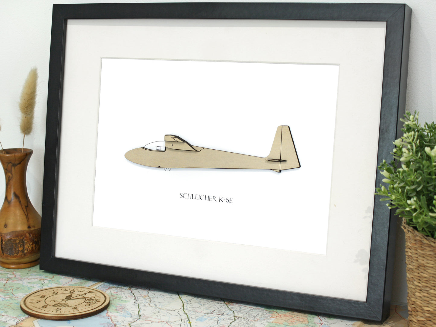 Schleicher K-6E glider art