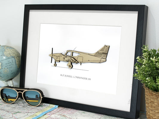 Rockwell Commander 114 aviation art