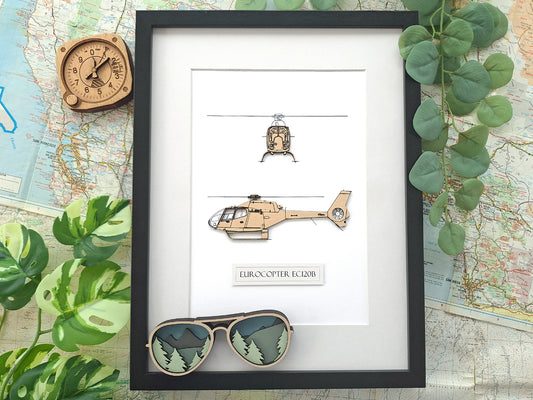 Eurocopter EC120B helicopter blueprint art