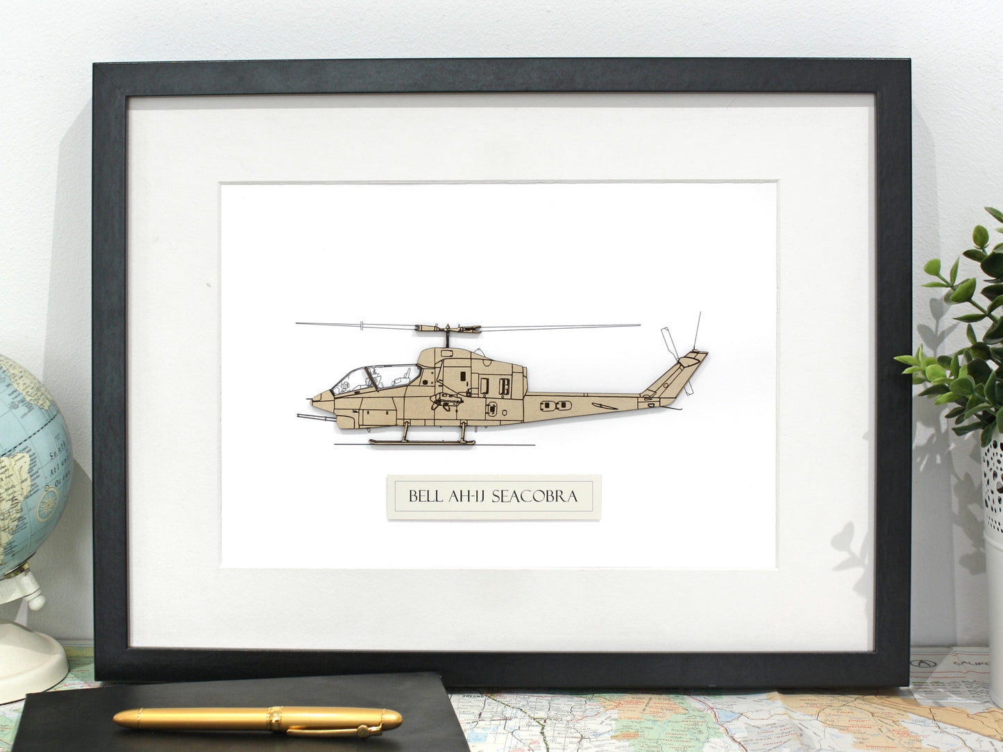 Bell AH-1J SeaCobra helicopter art