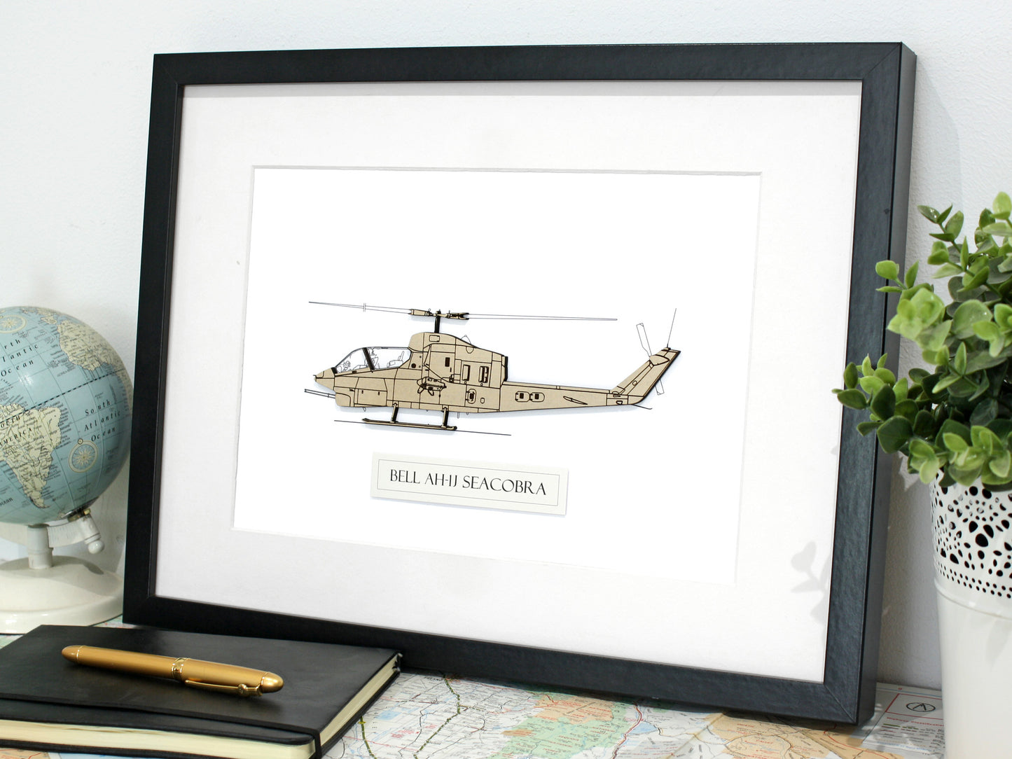 Bell AH-1J SeaCobra helicopter art