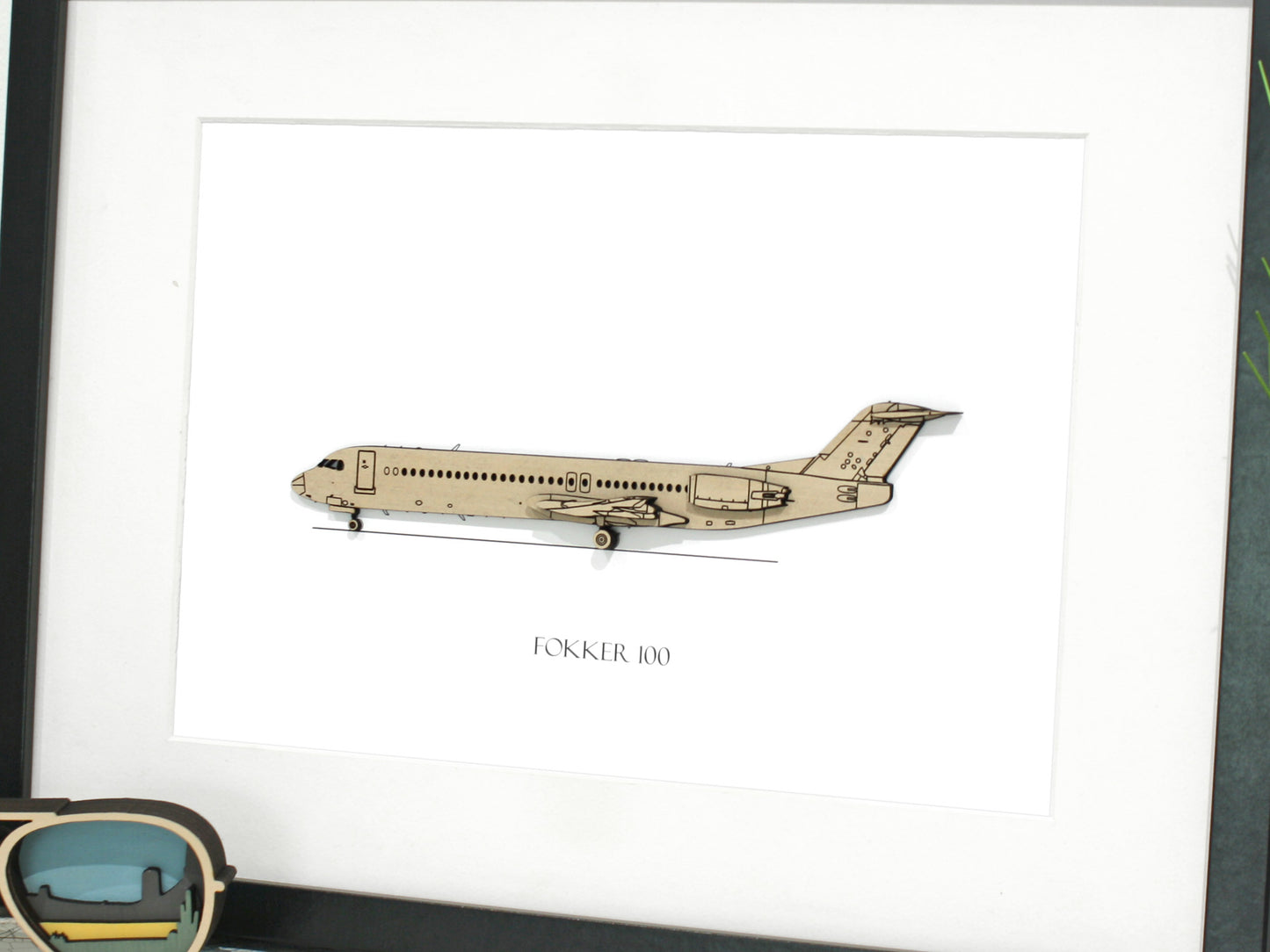 Fokker 100 blueprint art