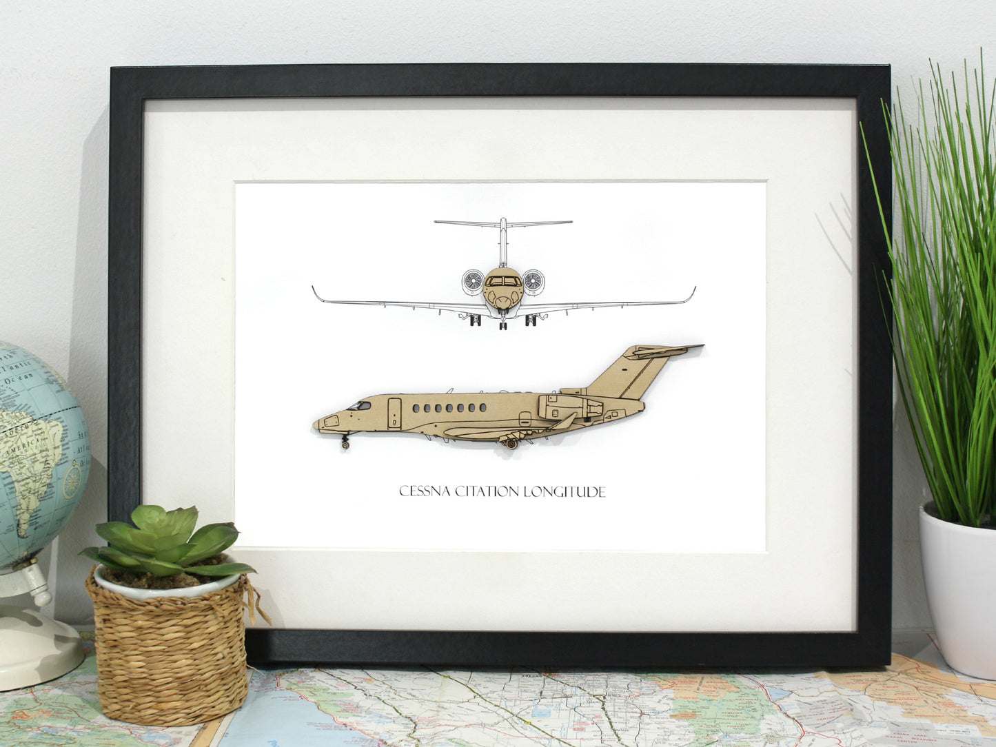 Cessna Citation Longitude blueprint art