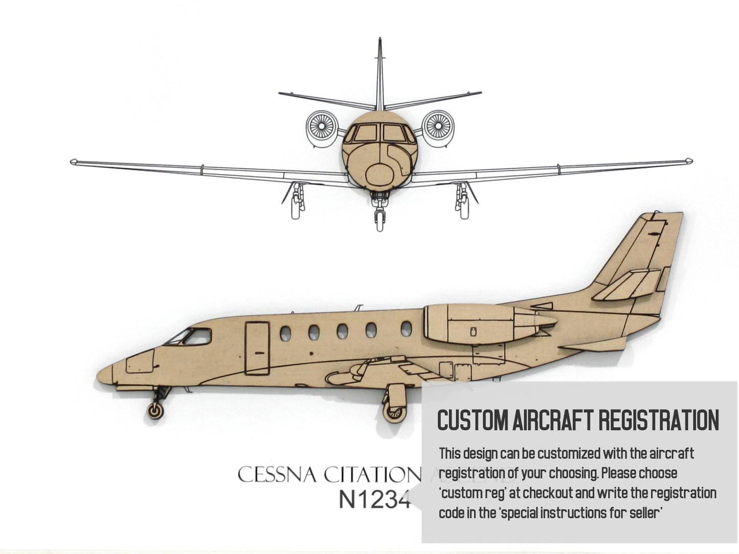 Citation Ascend custom aviation art