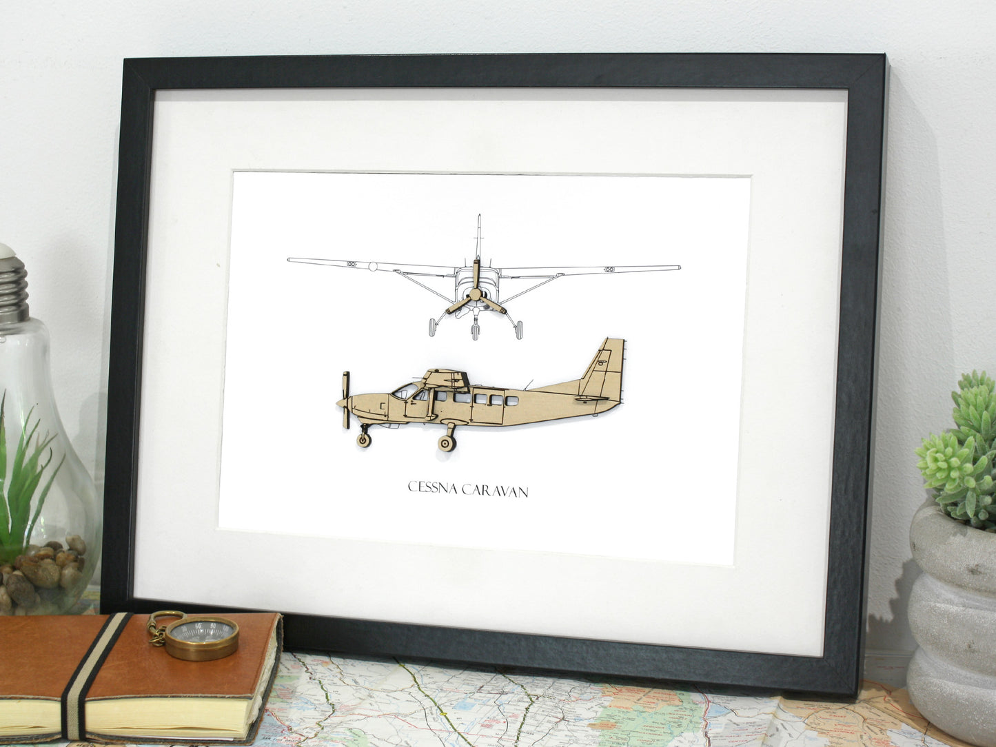Cessna Caravan blueprint art