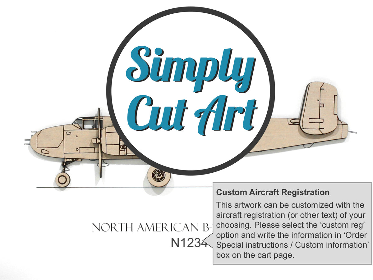 Arte aeronáutico del B-25 Mitchell norteamericano