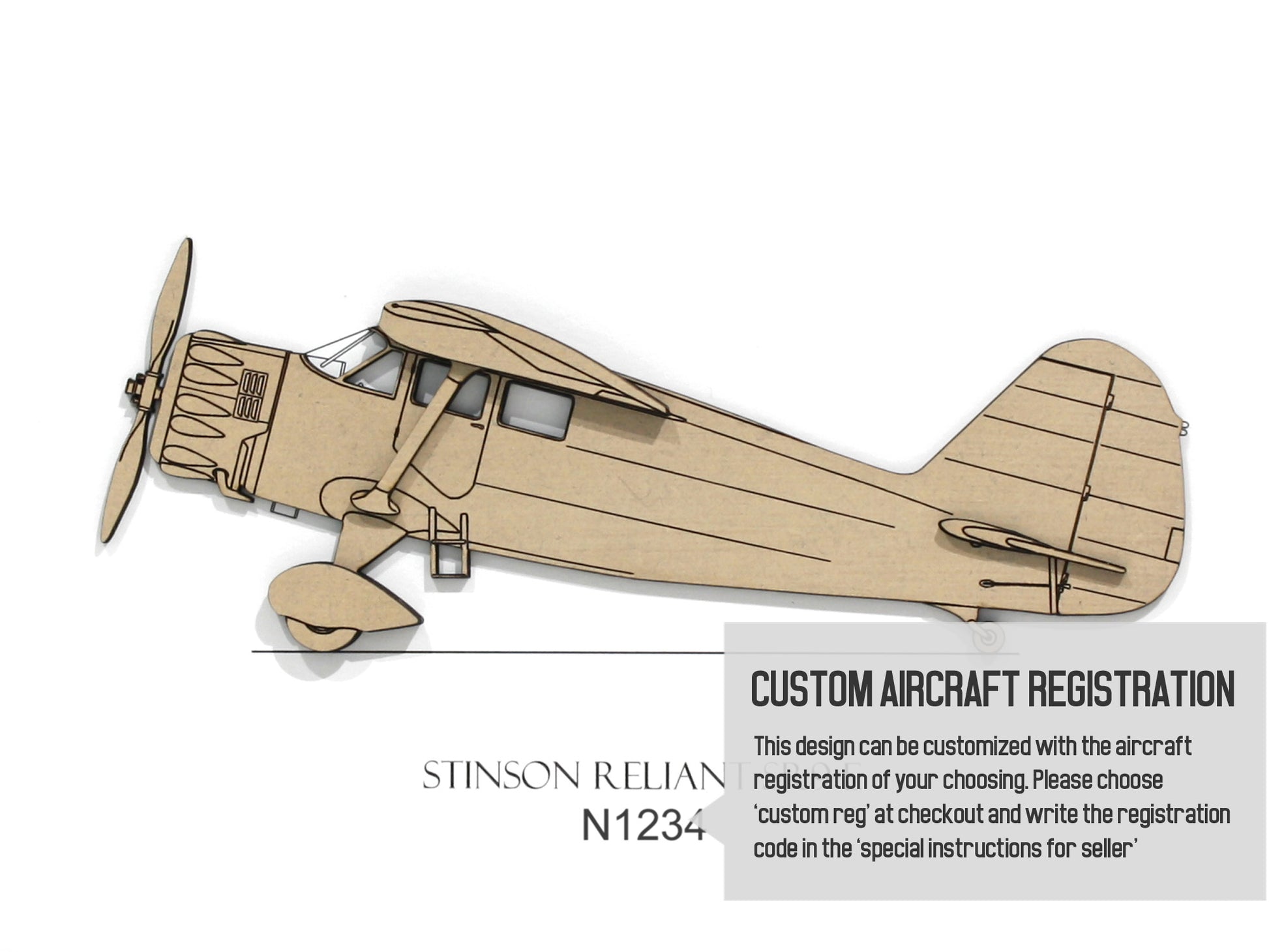 Stinson Reliant SR9-E aviation art